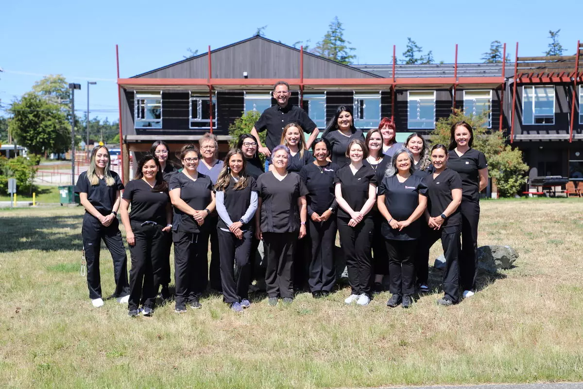 Swinomish Dental staff gathered outside of the clinic